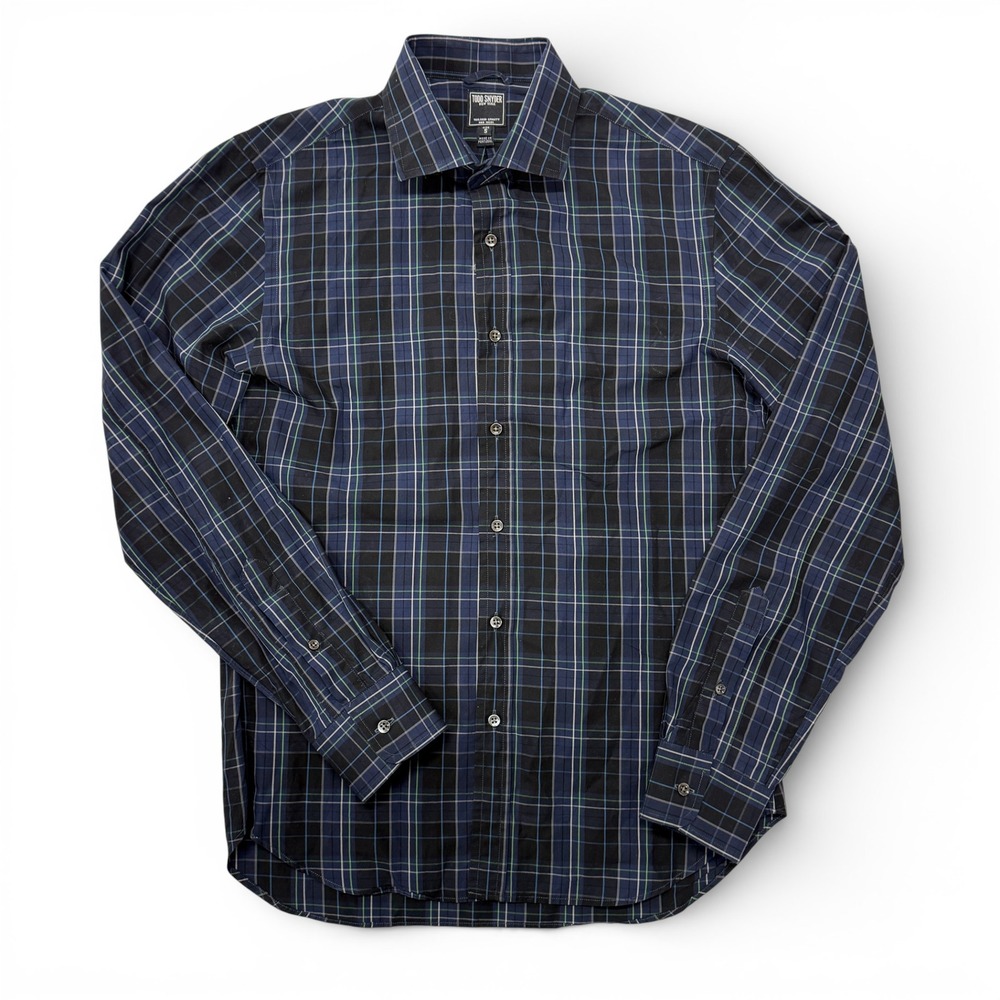 Todd Snyder New York Plaid Button Up Shirt Mens Small Long‎ Sleeve Cotton